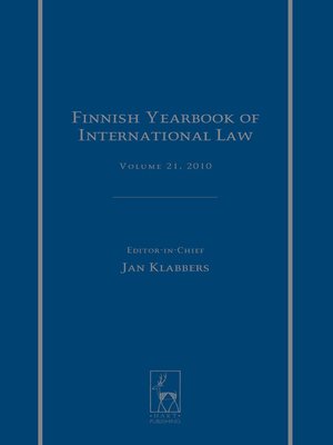 cover image of Finnish Yearbook of International Law, Volume 21, 2010
